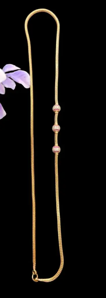 Micro Gold Ad Stone Mope Chain