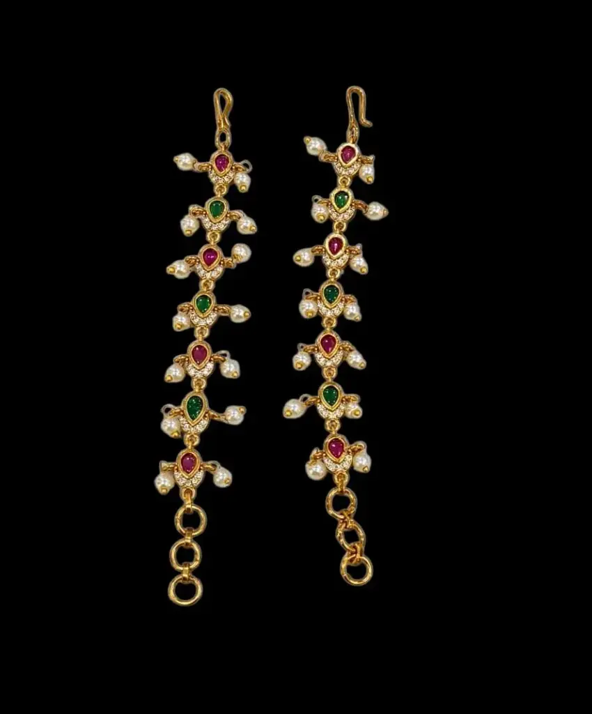 Premium Single Line Maatil With Pearls And Stones