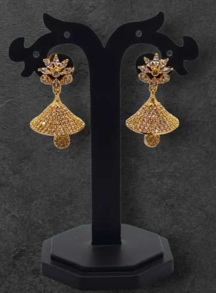 Micro Gold AD Stone Jhumka 