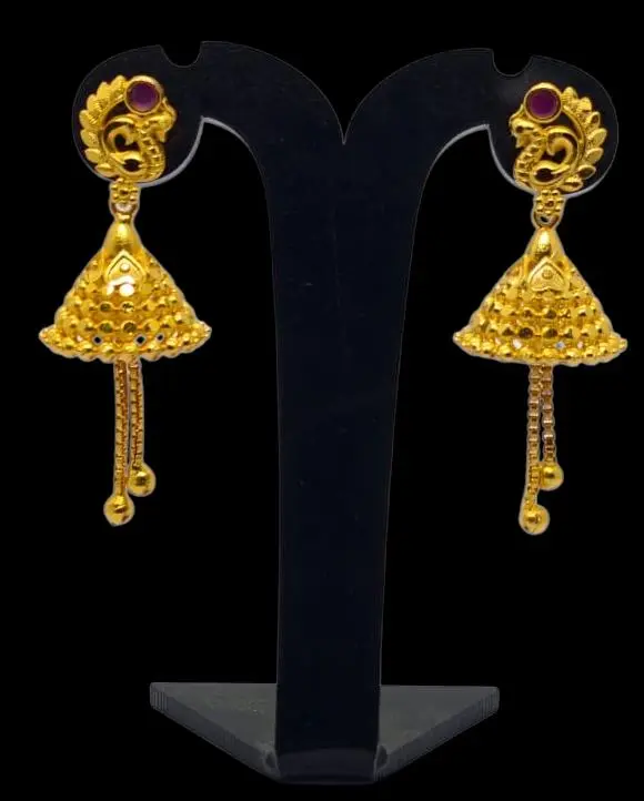 One Gram Gold Forming New Design jhumka
