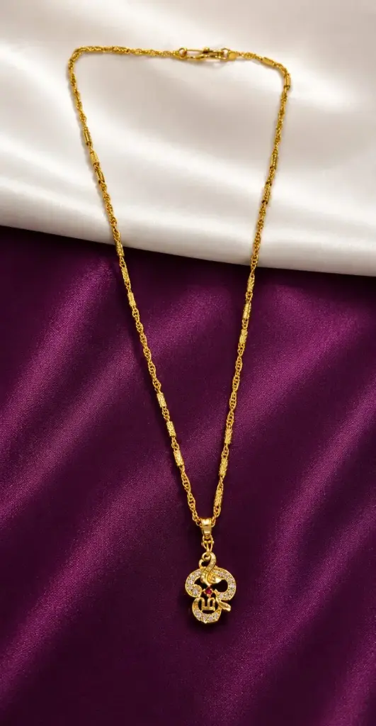 Micro Gold OM Dollar Short Chain 18inch