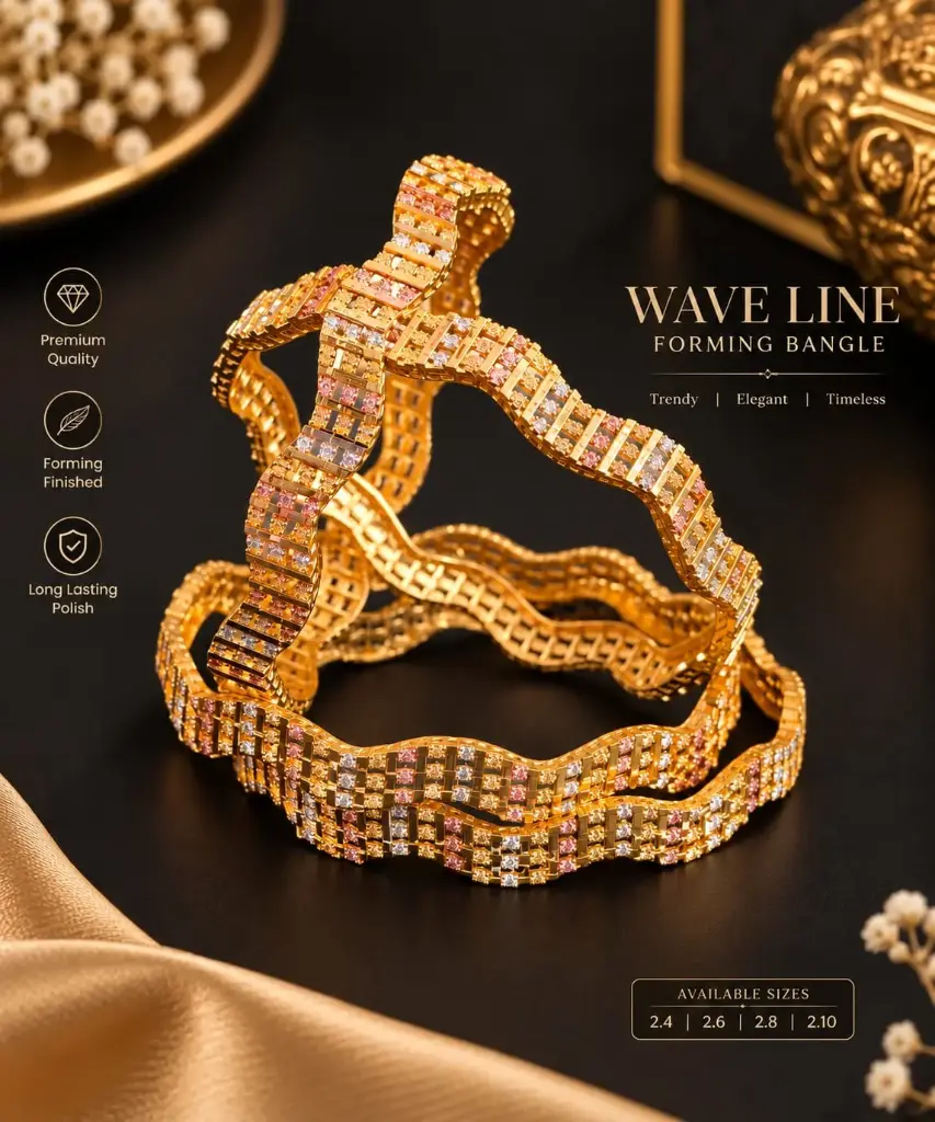 Wave Line Forming Bangles