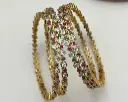 Antique Finished Multicolour Bangles 