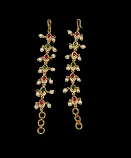 Premium Single Line Maatil With Pearls And Stones