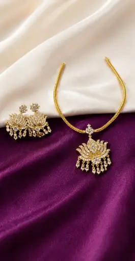Trending Louts Necklace Gold Replica Design 