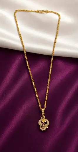 Micro Gold OM Dollar Short Chain 18inch